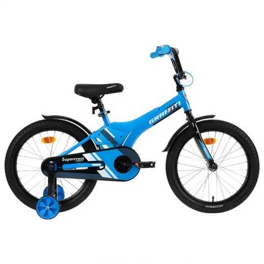 Велосипед 18" GRAFFITI Super Cross, цвет синий