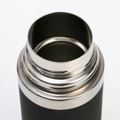 Термос, 500 мл, Гильза "Смелый. Сильный",  с кружкой, сохраняет тепло 10 ч, 6.5 х 24 см