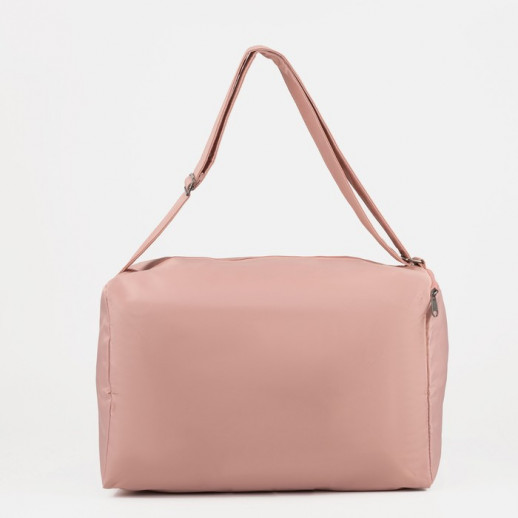 Сумка спортивная на молнии, отдел для обуви, цвет розовый