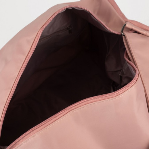 Сумка спортивная на молнии, отдел для обуви, цвет розовый