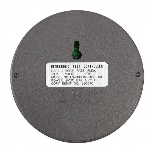 Отпугиватель грызунов "ЭкоСнайпер" LS-989, ультразвуковой, питания крона 9V, 200 кв.м.