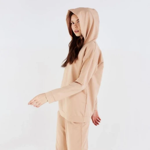 Костюм женский (худи, брюки) MINAKU: Casual Collection цвет песочный