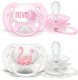 Пустышка ultra soft, Dreams/Лебедь, 0-6 мес., 2 шт, для девочек Philips SCF222/02