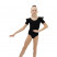 Купальник гимнастический Grace Dance, крылышко, с коротким рукавом, р. 36, цвет чёрный