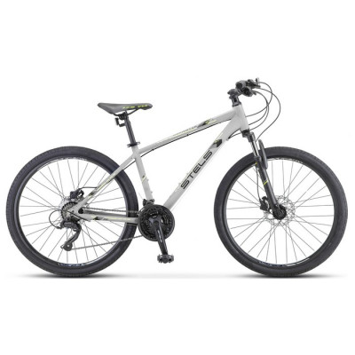 Велосипед 26" Stels Navigator-590 D, K010, цвет серый/салатовый, р. рамы 16"