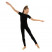 Комбинезон гимнастический Grace Dance, c коротким рукавом, р. 40, цвет чёрный