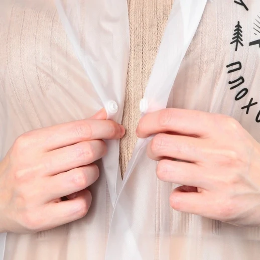 Дождевик-плащ «У природы нет плохой погоды», размер 42-48, цвет белый