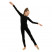 Комбинезон гимнастический Grace Dance, c длинным рукавом, р. 42, цвет чёрный