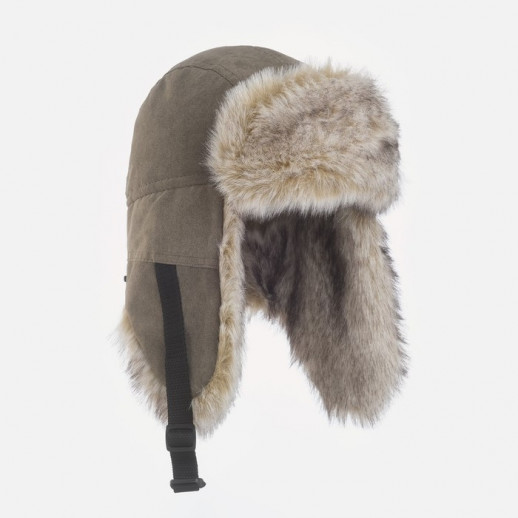 Шапка-ушанка "Юкон" ткань - финляндия, подклад -  Polar Fleece 180 гр/м2, хаки, р. 58-60
