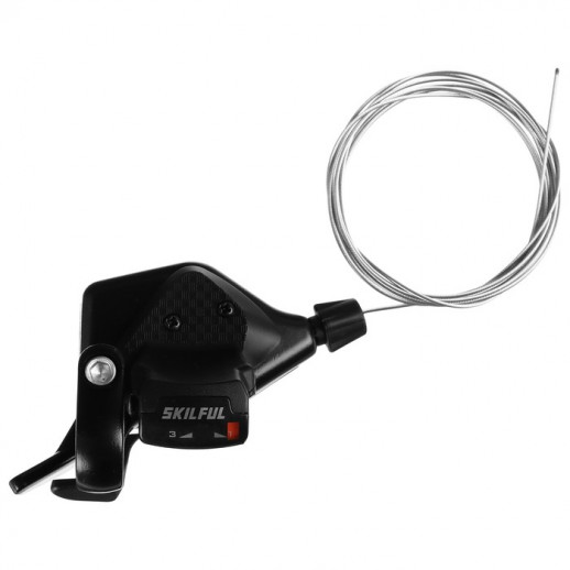 Шифтер Skillful, левый, 3 скорости, трос 1800 мм