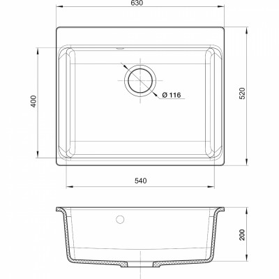 Кухонная мойка RIVELATO Rivelato AXEL X-60 brina