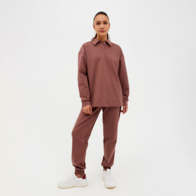 Костюм женский (джемпер, брюки) MINAKU: Casual Collection цвет шоколадный