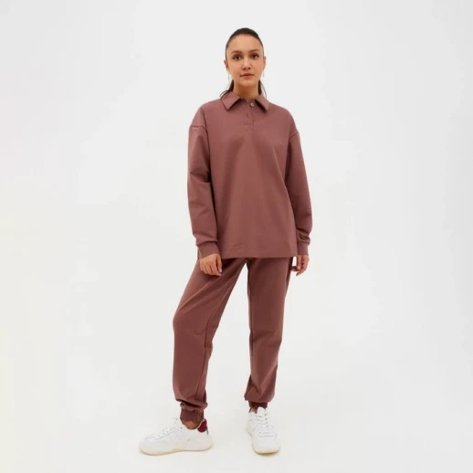 Костюм женский (джемпер, брюки) MINAKU: Casual Collection цвет шоколадный