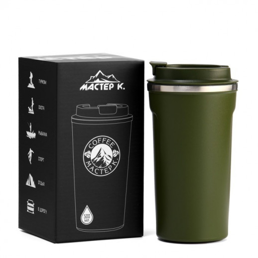 Термокружка, 500 мл, Original "Мастер К.", сохраняет тепло 10 ч, зеленый