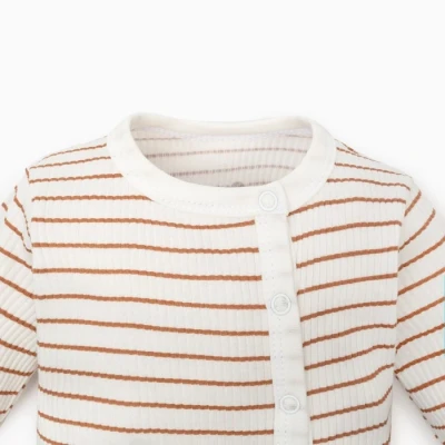 Комбинезон Крошка Я, BASIC LINE, полоска бежевая