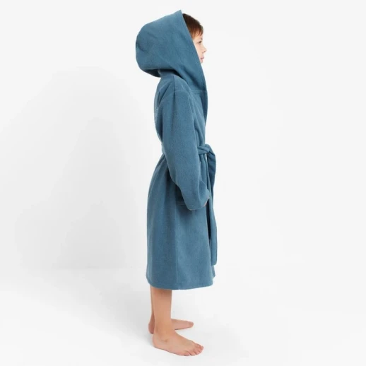 Халат махровый детский "Любимый сыночек" р-р 34 (122-128 см), морская волна