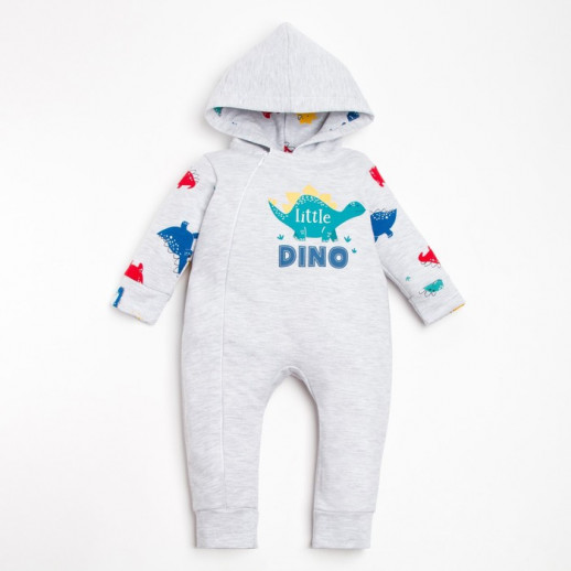 Комбинезон с капюшоном Крошка Я "Dino", цвет серый