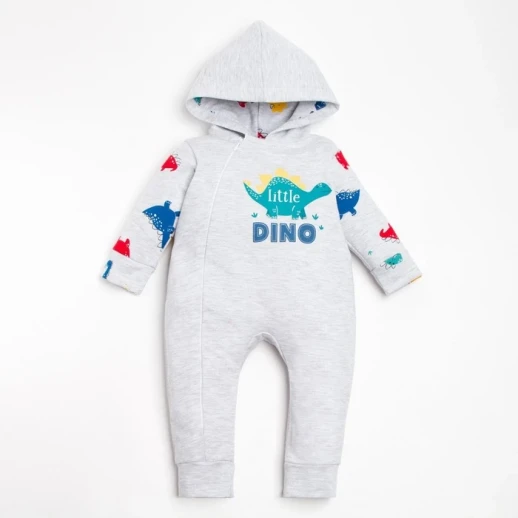 Комбинезон с капюшоном Крошка Я "Dino", цвет серый