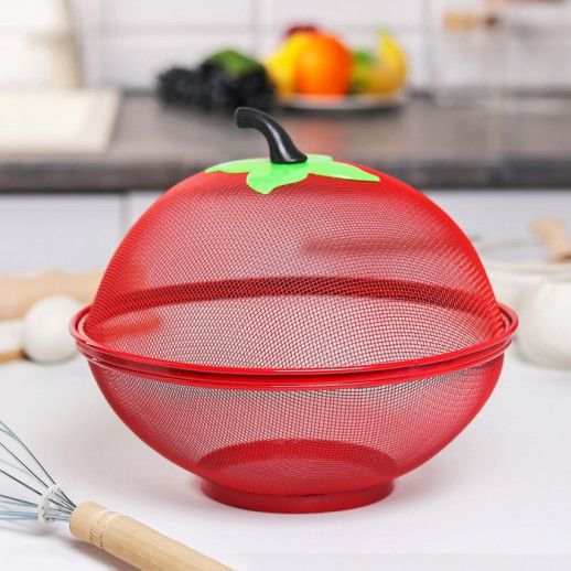 Сито с крышкой для хранения продуктов Доляна «Вкус», d=28 см, цвет МИКС