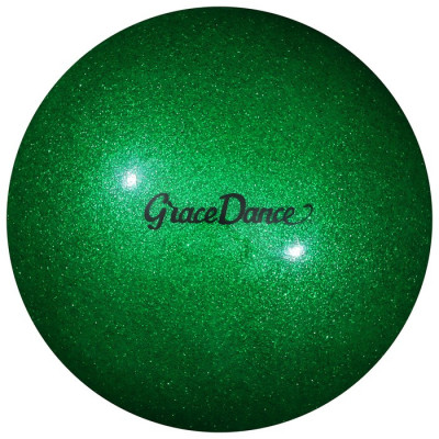 Мяч для художественной гимнастики с блеском Grace Dance, d=18,5 см, 400 г, цвет розовый