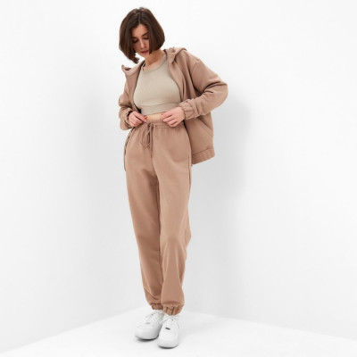 Костюм женский (толстовка, брюки) MINAKU: Casual collection цвет бежевый