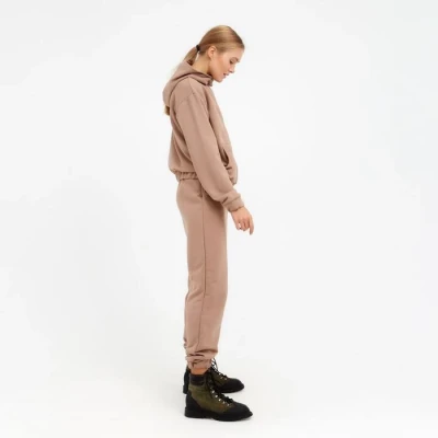 Костюм женский (толстовка, брюки) MINAKU: Casual collection цвет бежевый