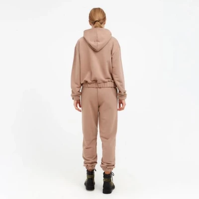 Костюм женский (толстовка, брюки) MINAKU: Casual collection цвет бежевый