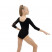 Купальник гимнастический Grace Dance, с рукавом 3/4, р. 38, цвет чёрный