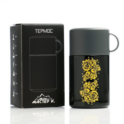 Термос для еды "Русский стиль", 550 мл, сохраняет тепло 12 ч, 17 х 11 см