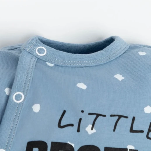 Комбинезон Крошка Я "Brother", цвет серо-голубой