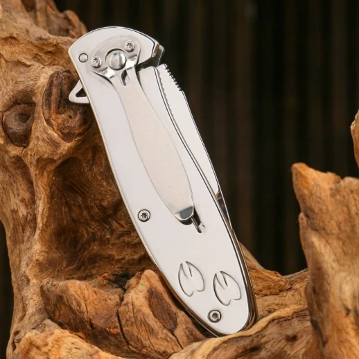 Нож складной Stinger с клипом, 8 см, лезвие - 3Cr13, рукоять - сталь