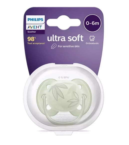 Пустышка ultra soft, листочки, 0-6 мес., 1 шт. Пустышка ultra soft, листочки, 0-6 мес., 1 шт.