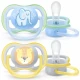 Пустышка utra air, Слон/Лев, 0-6 мес, 2 шт, для мальчиков Philips Avent ultra air SCF085/01