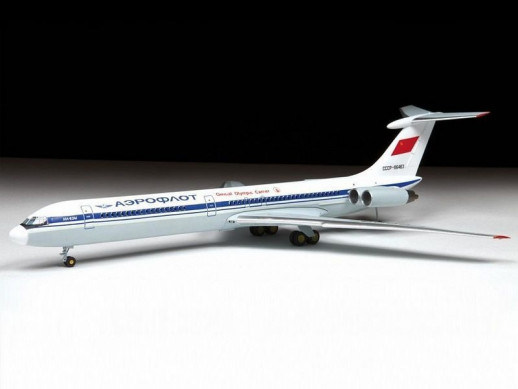 Сборная модель ZVEZDA Советский пассажирский авиалайнер Ил-62М, 1/144