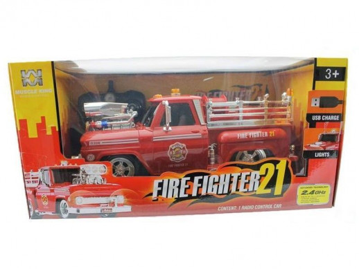 Р/У пожарная машина из серии "Muscle Сar" с гоночным Мотором 1/16 + свет + звук