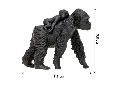Набор фигурок животных MASAI MARA MM201-003 серии "Мир диких животных": Семья горилл, 4 пр.