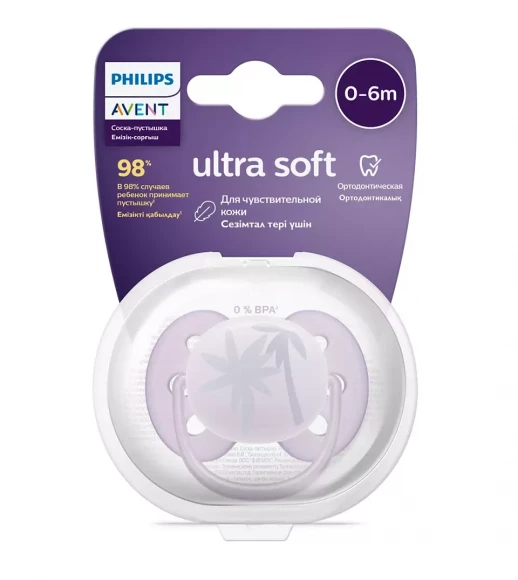 Пустышка ultra soft, пальмы, 0-6 мес., 1 шт. Пустышка ultra soft, пальмы, 0-6 мес., 1 шт.