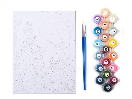 Картина по номерам 15х20 ЛАСТОЧКА (18 цветов)