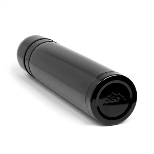 Термос, серия: Гильза, "Мастер К", 1 л, с двумя кружками, сохраняет тепло 24 ч, черный