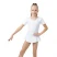 Купальник гимнастический Grace Dance, с юбкой, с коротким рукавом, р. 38, цвет белый