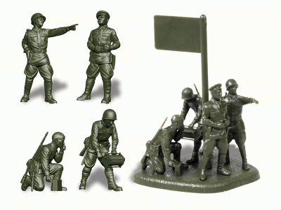 Сборные солдатики ZVEZDA Советский штаб 1941-1943гг, 1/72