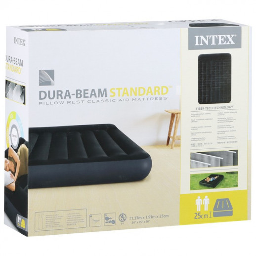 Матрас надувной Pillow Rest Classic Fiber-Tech, 137 х 191 х 25 см, 64142 INTEX