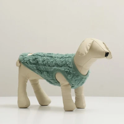 Свитер вязанный, велюр, размер  S (ДС 25, ОШ 24, ОГ 35 см), бирюзовый