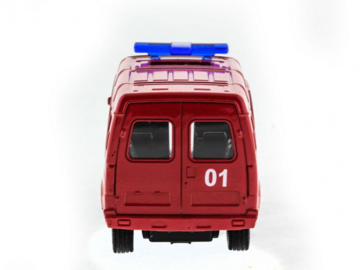 Машина "АВТОПАНОРАМА" инерц. "ГАЗель"(пожарная) 1/50, в/к 14,5*8*5,5 см