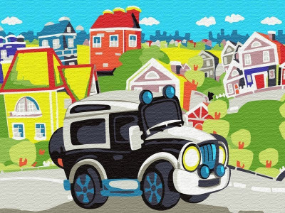 Набор юного художника 20х30 В СКАЗОЧНОМ ГОРОДКЕ  (15 цветов)