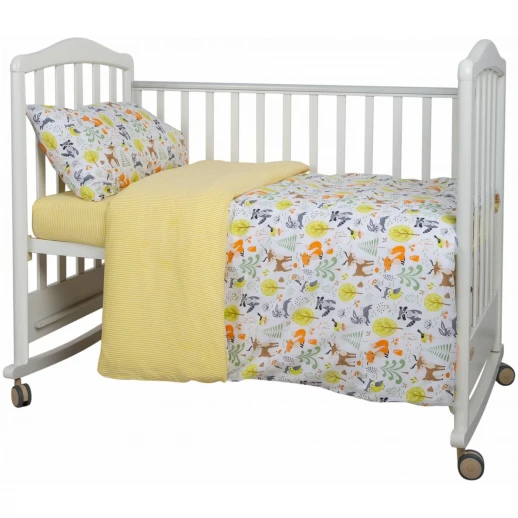 Комплект постельного белья ВОМБАТИК Лесные звери из 3-х предметов