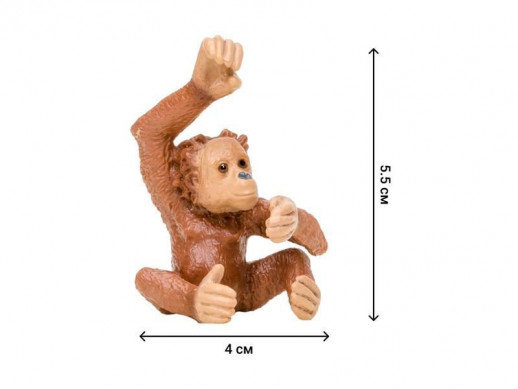 Набор фигурок животных MASAI MARA MM201-005 серии "Мир диких животных": Семья орангутангов, 4 пр.