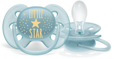 Пустышка ultra soft, Hello star, 6-18 мес, 1 шт, для мальчиков Philips Avent ultra soft SCF528/01