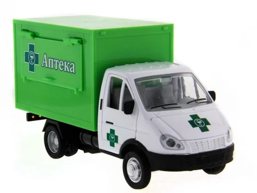 Машина "АВТОПАНОРАМА" "ГАЗель" (аптека) 1/28, в/к 24*14*12 см