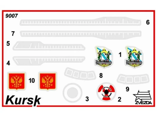 Сборная модель ZVEZDA Российский атомный подводный ракетный крейсер К-141 «Курск», 1/350